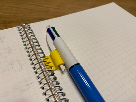 espiral caneta grampo by pipsqueak ferramentas porta canetas estacionário 3d print model - Mito3D