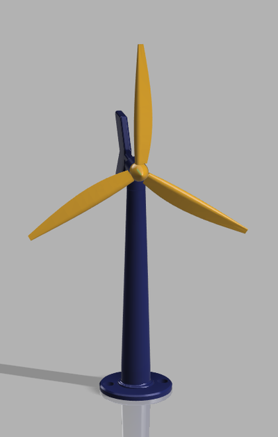 3d printable wind turbine by volt64bolt household garden windturbine windpower miniture 3d print model - Mito3D