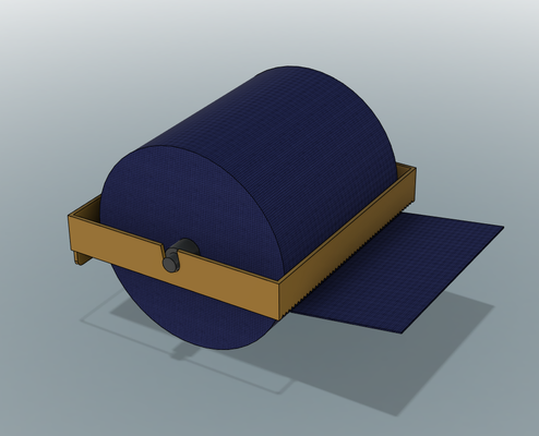 básico caja azul rodar dispensador by volt64bolt casa modelos papel 3d print model - Mito3D