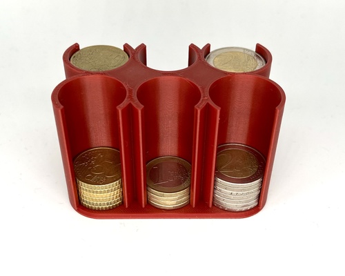euro moneta organizzatore remixato by thebavarianmodelmaker utensili organizzatori monete 3d print model - Mito3D