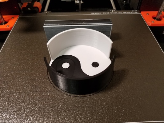 yin yang coaster supporter remixé by jal shah ménage maison modèles verre 3d print model - Mito3D