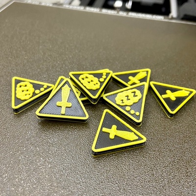 ready exhaust token by trek3d6 toys & games board coin sword marker boardgame cardgame thingiverse rest descent descent2ndedition lcg sleep attack marvelchampionslcg 3d print model - Mito3D