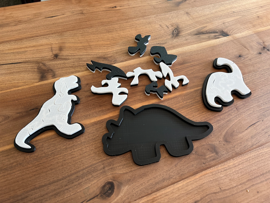 dinosaure gamins puzzles by browens515 jouets jeux puzzle enfants enfant rex 3d print model - Mito3D