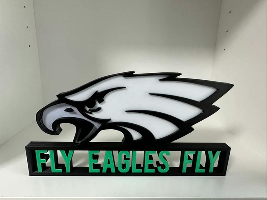 volar águilas firmar by stevesdesigns arte señales logos filadelfia fútbol equipo nfl 3d print model - Mito3D