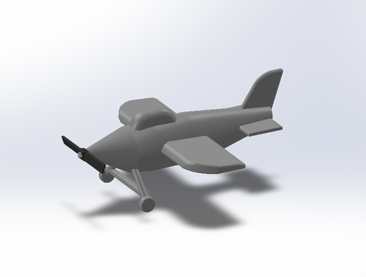 toy plane by finengineer hobby & diy vehicles children aircraft toyplane 3d print model - Mito3D