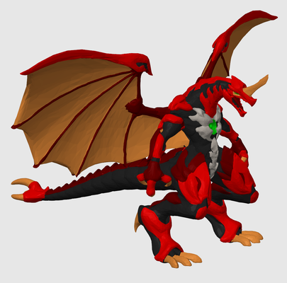 bakugan dragonoid by benoitperocheau toys & games characters dragon colour toy figure 3d print model - Mito3D