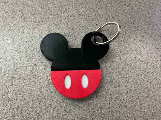 mickey mouse keychain zipper pull by stevesdesigns props & cosplays disney world disneyland multi color colour printing 3d print model - Mito3D