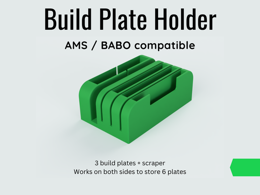 costruire piatto titolare supporto ams papà compatibile by michael 3d stampante accessori piatti piastra costruzione x1 bambu bambolotto x1c p1p p1s 3d print model - Mito3D