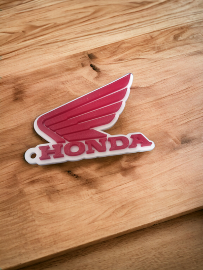 honda logo porte clés couleur échanger no ams nécessaire by lilas rage art panneaux logos clé chaîne bague moto voiture 3d print model - Mito3D