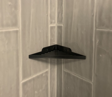 shower phone shelf by trella 3d prints household house models stand iphone corner thingiverse showeraccessories soapholder soapdish soaptray 3d print model - Mito3D