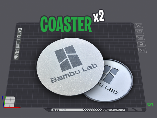 bambu lab coaster - two ways by k2 kevin 3d printer accessories drink ams 3d print model - Mito3D