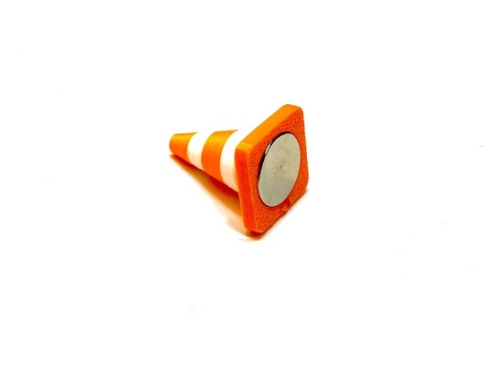 mini vlc traffic cone magnet boards by wing-art tools gadgets desk accessories magnetboard additions 3d print model - Mito3D