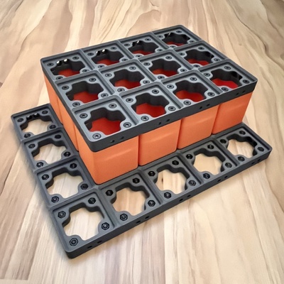 gridfinity stackable modular baseplates remixed by akio-42 tools organizers tray magnetic voidstar voidstarlabs gridfinitybaseplate 3d print model - Mito3D
