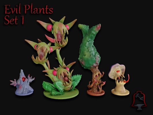 openfoliage evil plants - fully supported by calelebl toys & games dd dnd figure wargaming 3d print model - Mito3D