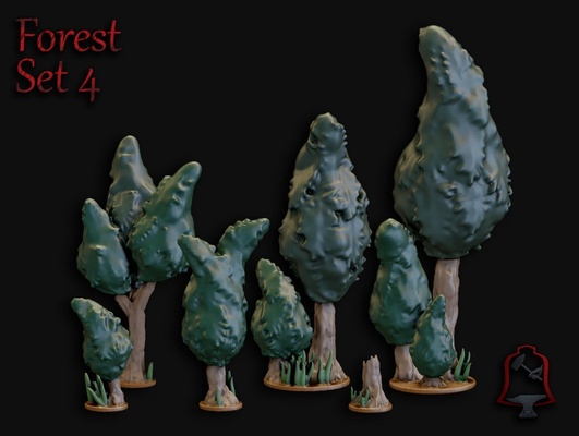 openfoliage foresta impostato 4 by percorso lebl giocattoli giochi dnd fantasia tavolo tabletopterrain terreno wargameterrain 3d print model - Mito3D
