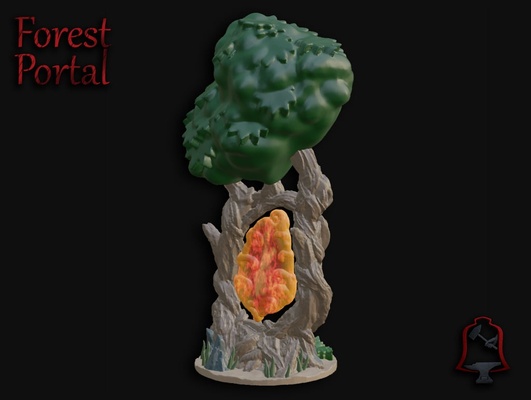 openfoliage forest portal by calelebl toys & games dnd tabletop terrain wargaming 3d print model - Mito3D