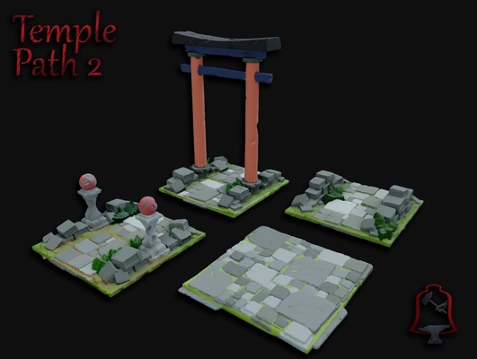 openfoliage têmpora pedra 2 by lebl brinquedos jogos asiática dnd fantasia forja aberta tampo mesa jogo guerra terreno wargaming 3d print model - Mito3D