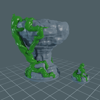rock formation - vines by calelebl props & cosplays dd dnd dndprop foliage rocks scifi starwars terrain vine wargaming wargamingterrain 3d print model - Mito3D