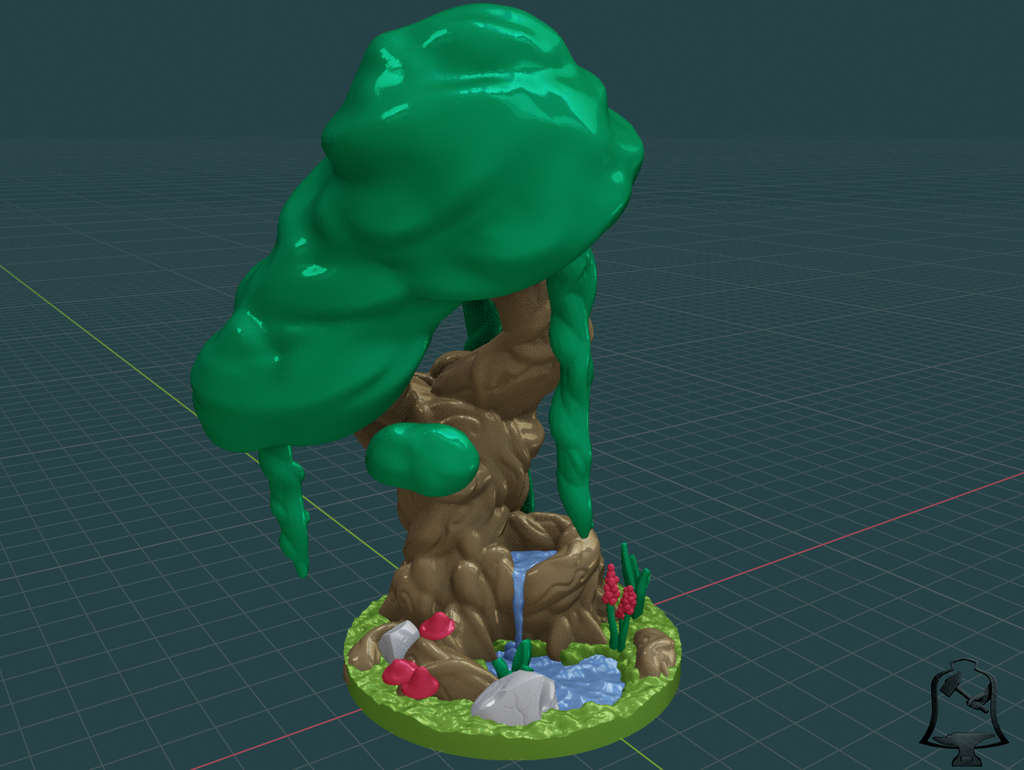 fonte árvore by lebl brinquedos jogos dd dnd dndprop fantasia folhagem floresta openfoliage dispersão tampo mesa jogo terreno wargameterrain wargaming 3D print model - Mito3D