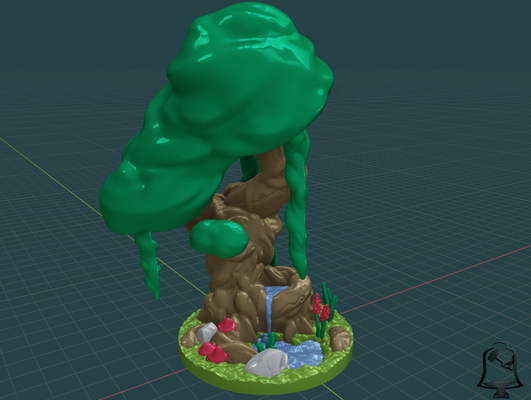 çeşme ağaç by path lebl oyuncaklar oyunlar dd dnd dndprop fantezi yeşillik orman açık yaprak dağınık masaüstü masa oyunu arazi wargameterrain wargaming 3d print model - Mito3D