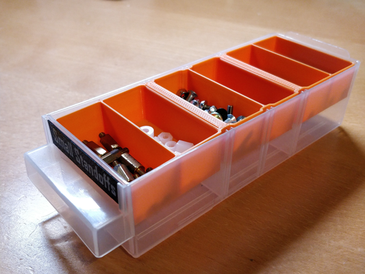 raaco tray divider compartment by enly1 hobby & diy electronics parts bin organizer storage 3d print model - Mito3D