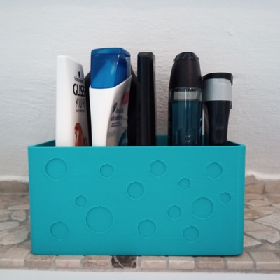bagno scatola cestino remixato by kernelpanico domestico casa modelli semplice organizzazione 3d print model - Mito3D