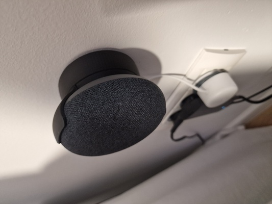 google nest mini wall mount tape remixed by capze tools gadgets home tesa 3d print model - Mito3D