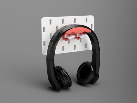 ikea skadis kulaklık binmek yeniden karıştırılmış by kape araçlar organizatörler kulp destek 3d print model - Mito3D