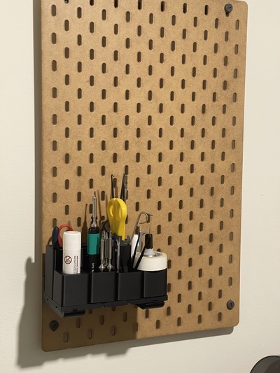 gridfinity refined ikea sk dis mount remixed by binthem tools organizers 3dprinting gridfinitywallmount 3d print model - Mito3D
