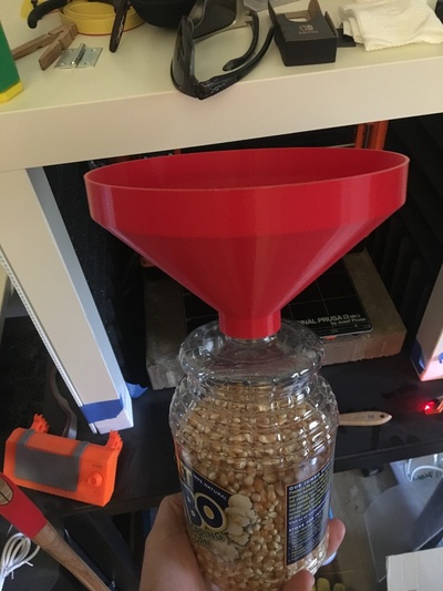 popcorn funnel by mike frey household house models 3d print model - Mito3D