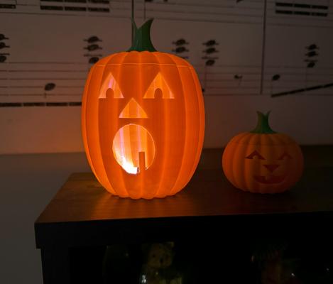 zucca tealight by proprio domestico festività halloween spaventoso 3d print model - Mito3D