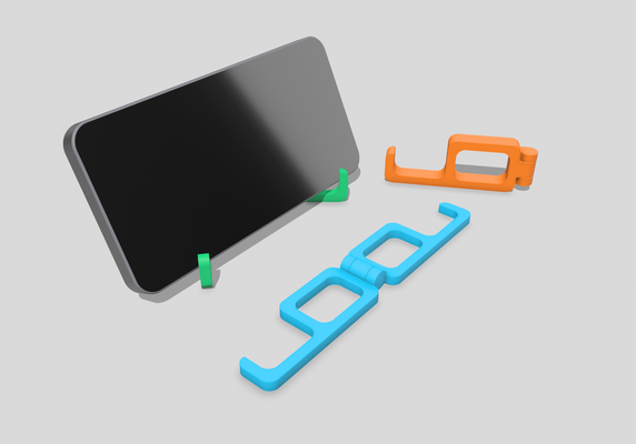 plegable teléfono estante soporte by filipmalm herramientas artilugio película tv iphone androide montar 3d print model - Mito3D