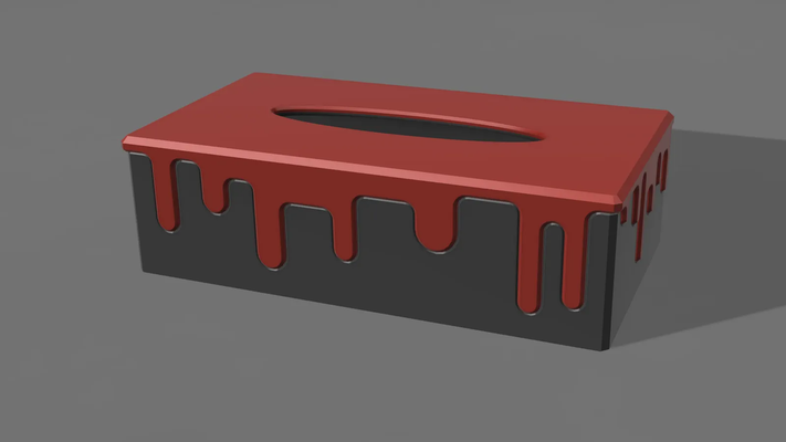tropfnass gewebe box by restauriertoctor haushalt haus modelle veranstalter 3d print model - Mito3D