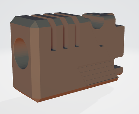 dard zone loi museau frein remixé by justeplanefun jouets jeux extérieur nerf blaster 3d print model - Mito3D