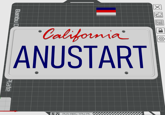 arrested development licence plate - anustart by noriwl art signs & logos tv 3d print model - Mito3D