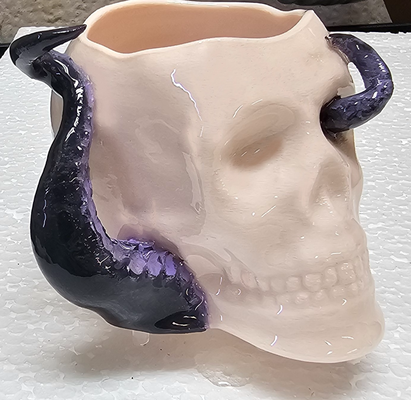 fdm skull cup - octopus handle no supports by r c 3d household house models glass 3d print model - Mito3D