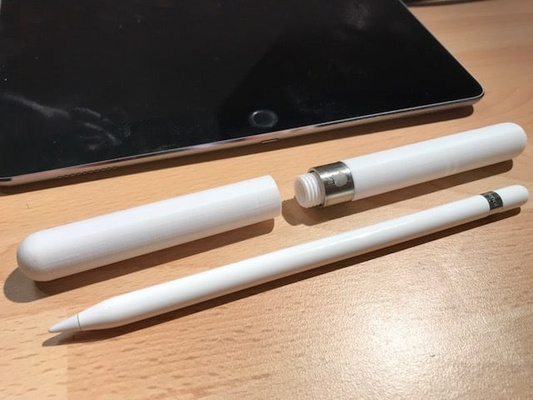saçağı elma kalem durum kılıf by nikolajma araçlar gadget'lar kutusu sanat kaligrafi çizim işlevsel buz küpü pratik snowcone tablet 3d print model - Mito3D