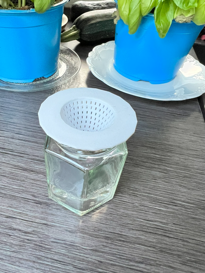 fruitfly trap flytrap whith a jar or glass by print4gods household house models fruitflytrap glas upcycle fruchtfliegen fallen 3d print model - Mito3D