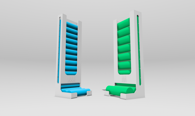 aa + aaa batterie spender by filipmalm werkzeuge veranstalter batteriespender 3d print model - Mito3D