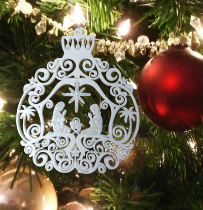krippe weihnachten ornament by mürrisch ol tierarzt drucken haushalt dekor engel 3d print model - Mito3D