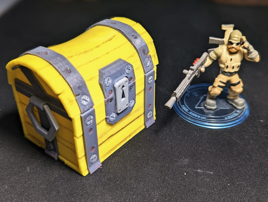 fortnite chest by blecheimer props & cosplays container box 3d print model - Mito3D
