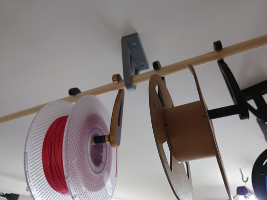 spool rack holder screw in hanging mount filament by socal3d tools organizers pla organizer bambu labs 3d print model - Mito3D