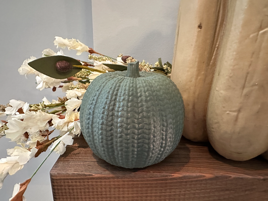 knitted pumpkin decoration 2 by tailored3d household decor thanksgiving home crochet crocheted 3d print model - Mito3D