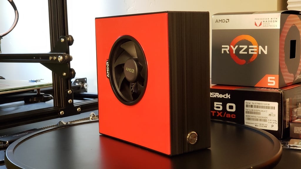 mini itx ryzen cas gaine beurres by loisir diy électronique miniitx 3D print model - Mito3D