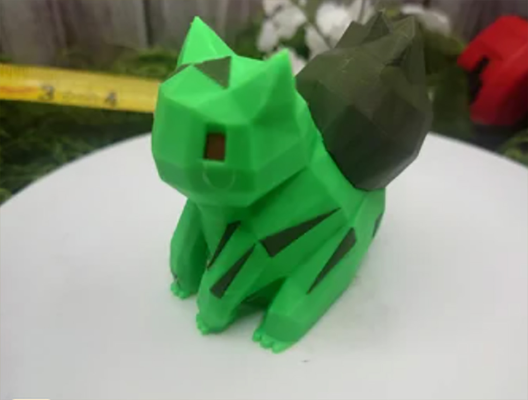 bulbasaur modell völlig farbig mehrfarbig poly by socal3d kunst modelle zahl figur 3d print model - Mito3D
