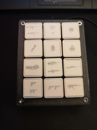 12 taste makro tastatur druckbar tastenkappen by germandarknes werkzeuge gadgets mikro gaming zähler arduino mx kirsche profi gegenschlag streik lohnenswert 3d print model - Mito3D