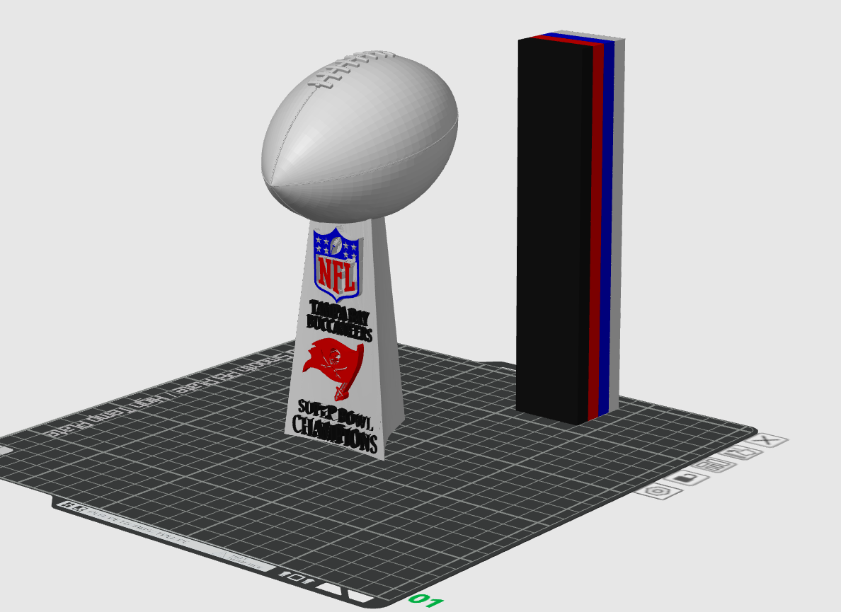 tampa bucht buccs trophäe by tom zrk hobby diy sport draußen nfl freibeuter super schüssel tampabay bowl 3d modell 3D print model - Mito3D