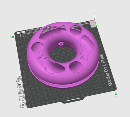 chat jouet balle titulaire soutien poisson conception by socal3d jouets jeux traiter planche amusement puzzle fileur filage cercle 3d print model - Mito3D