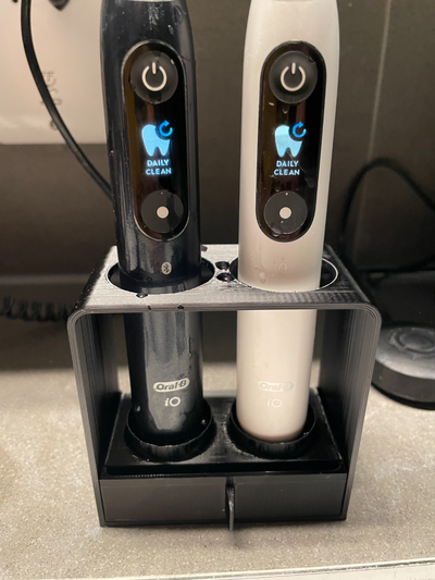 électrique brosse dents supporter goutte plateau by dieu outils organisateurs salle bains support 3d print model - Mito3D