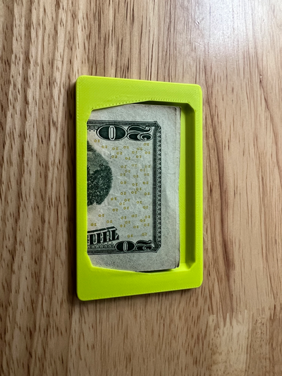 minimalist cüzdan fatura kulp destek kart by heliguy71 araçlar organizatörler para klips 3d print model - Mito3D